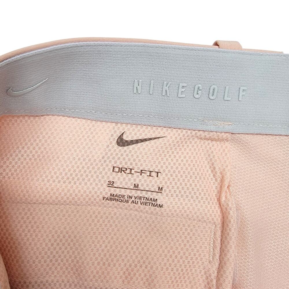Nike Golf Shorts Mens 32 Pink Peach Dri-Fit Flat Front V-Notch Chino Active - Picture 2 of 10
